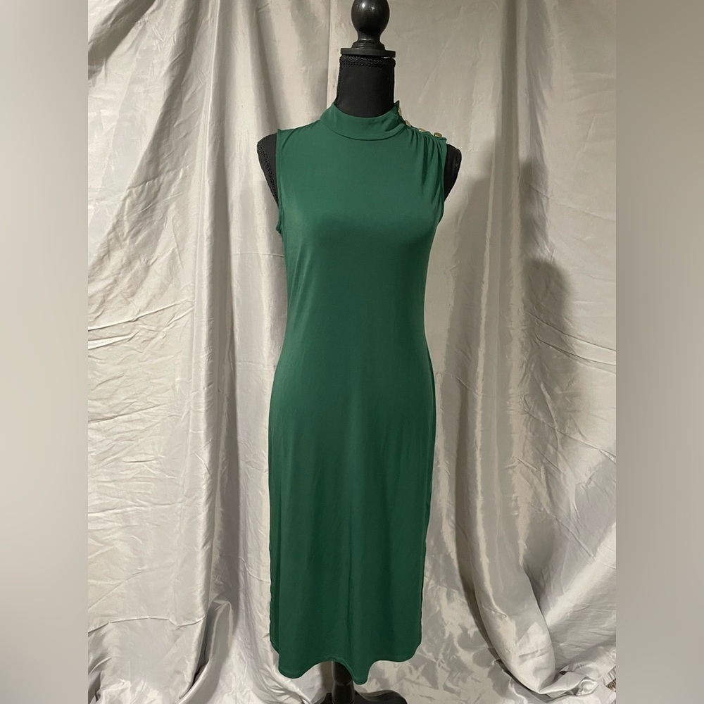 Michael Kors Sleeveless Green Maxi Dress